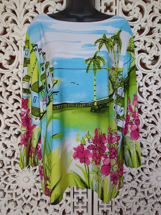 Investments Tops - Long Sleeve Pullover Tunic Top